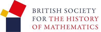 BSHM logo, showing a graphical version of Pythagoras' Theorem